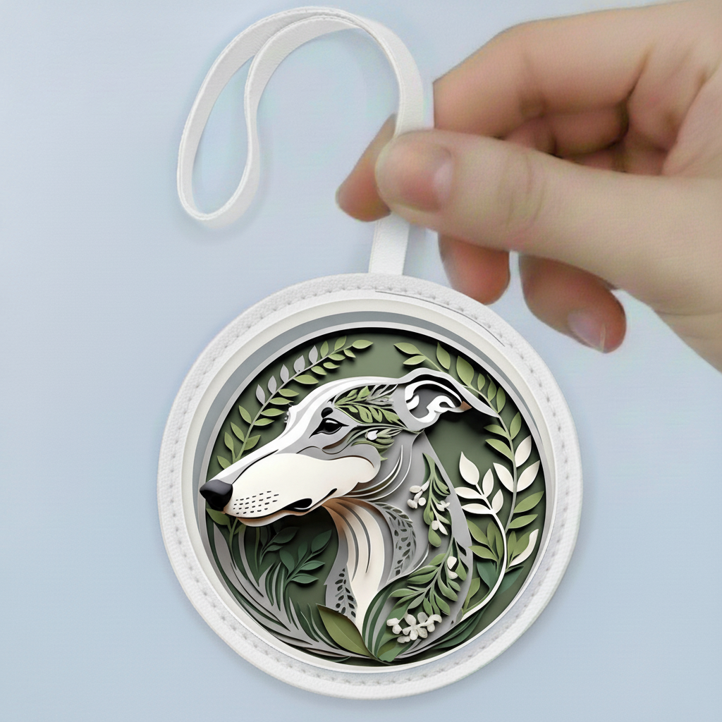 Greyhound Leather Bag Charm – Elegant Dog Purse Charm & Handbag Accessory