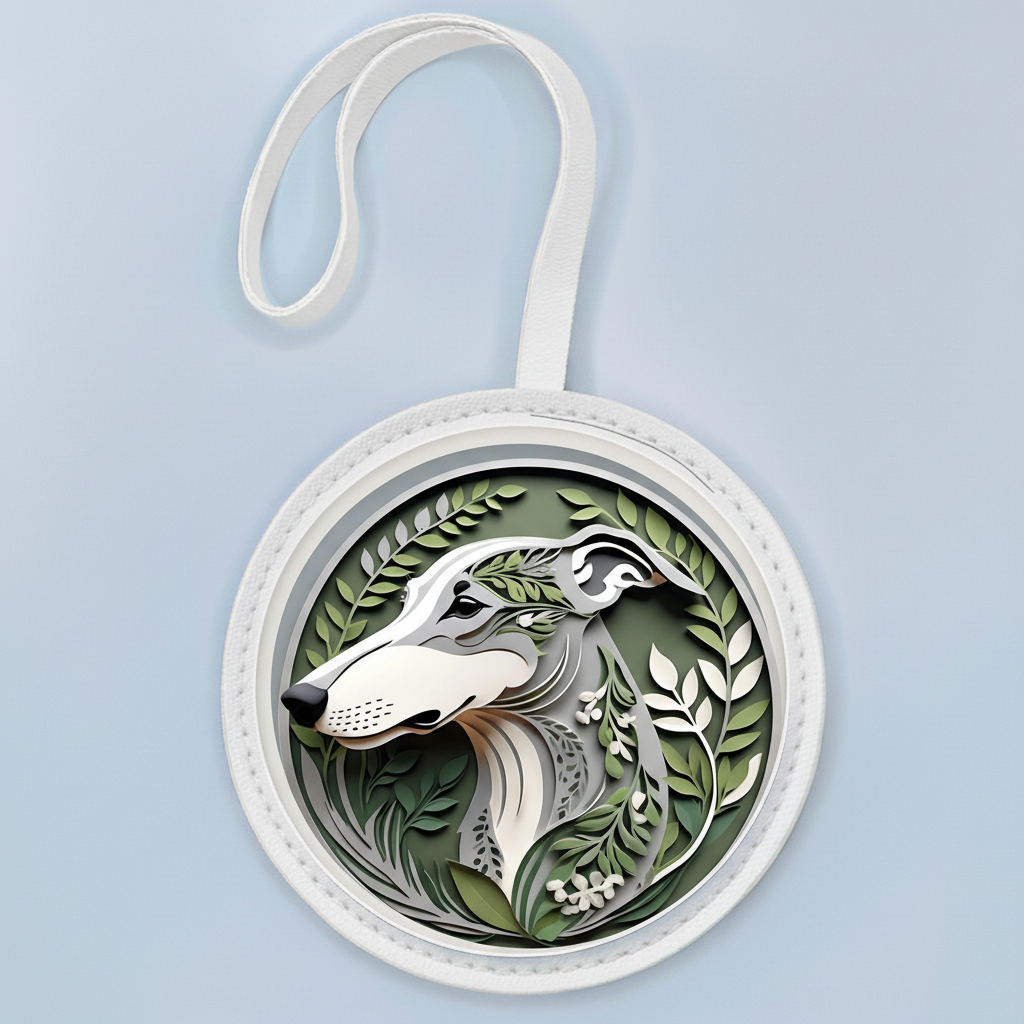 Greyhound Leather Bag Charm – Elegant Dog Purse Charm & Handbag Accessory