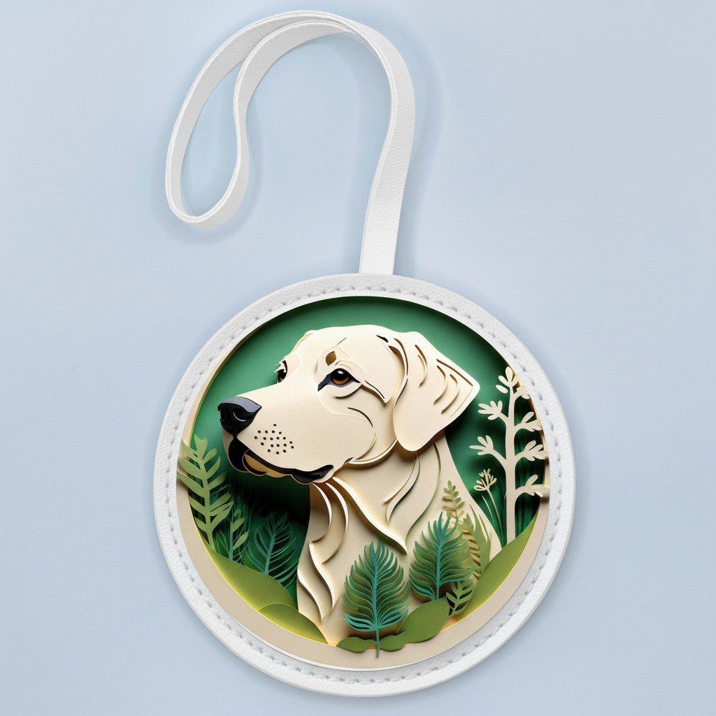 Personalized Dog Mom Gift – Labrador Retriever Bag Charm in Leather