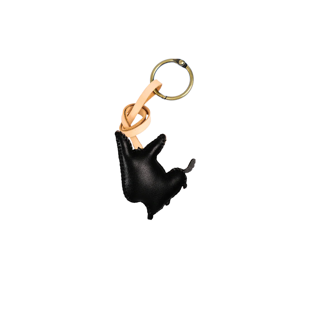 German Shepherd Leather Bag Charm – Handmade Animal Purse Keychain Accessory for Tote & Handbags