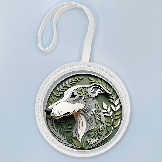Greyhound Leather Bag Charm – Elegant Dog Purse Charm & Handbag Accessory