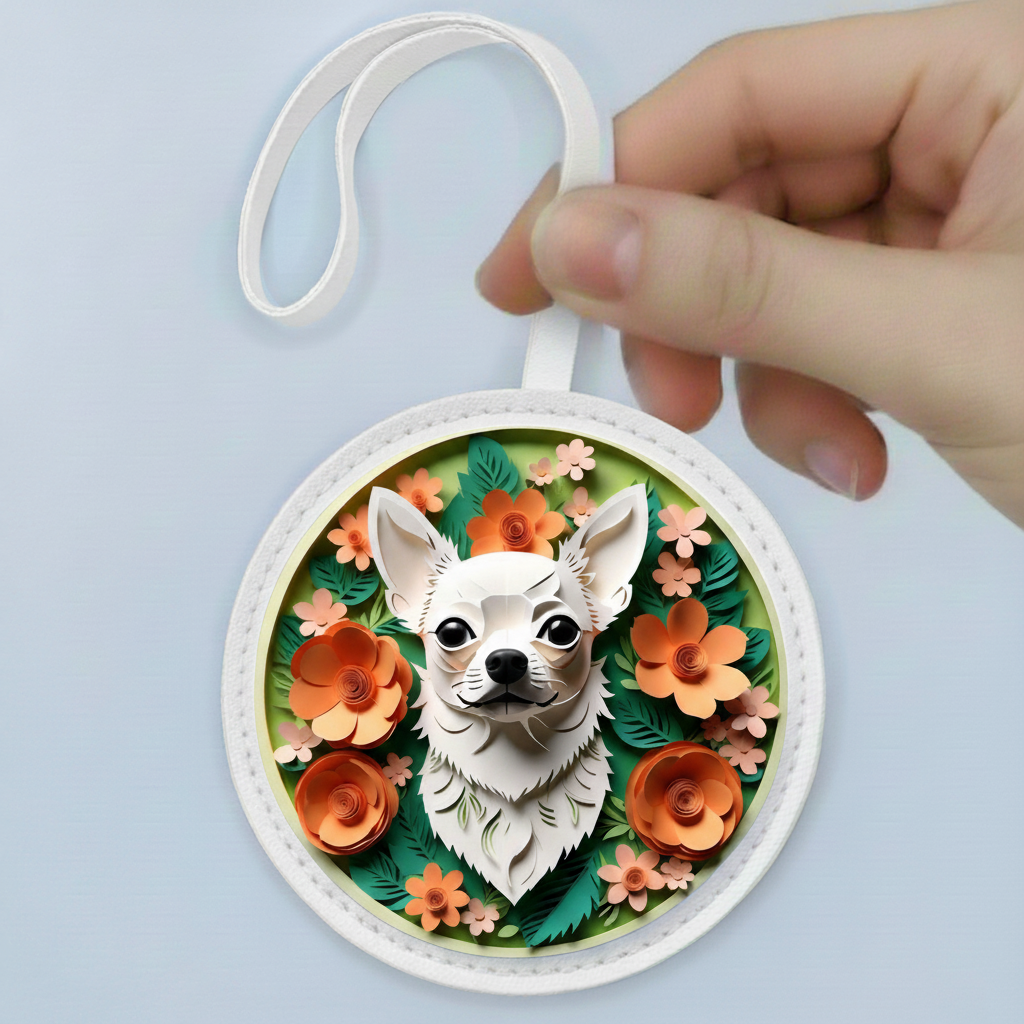 Chihuahua Leather Bag Charm – Cute Dog Lover Handbag Accessory & Pet Gift
