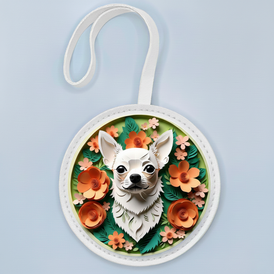 Chihuahua Leather Bag Charm – Cute Dog Lover Handbag Accessory & Pet Gift