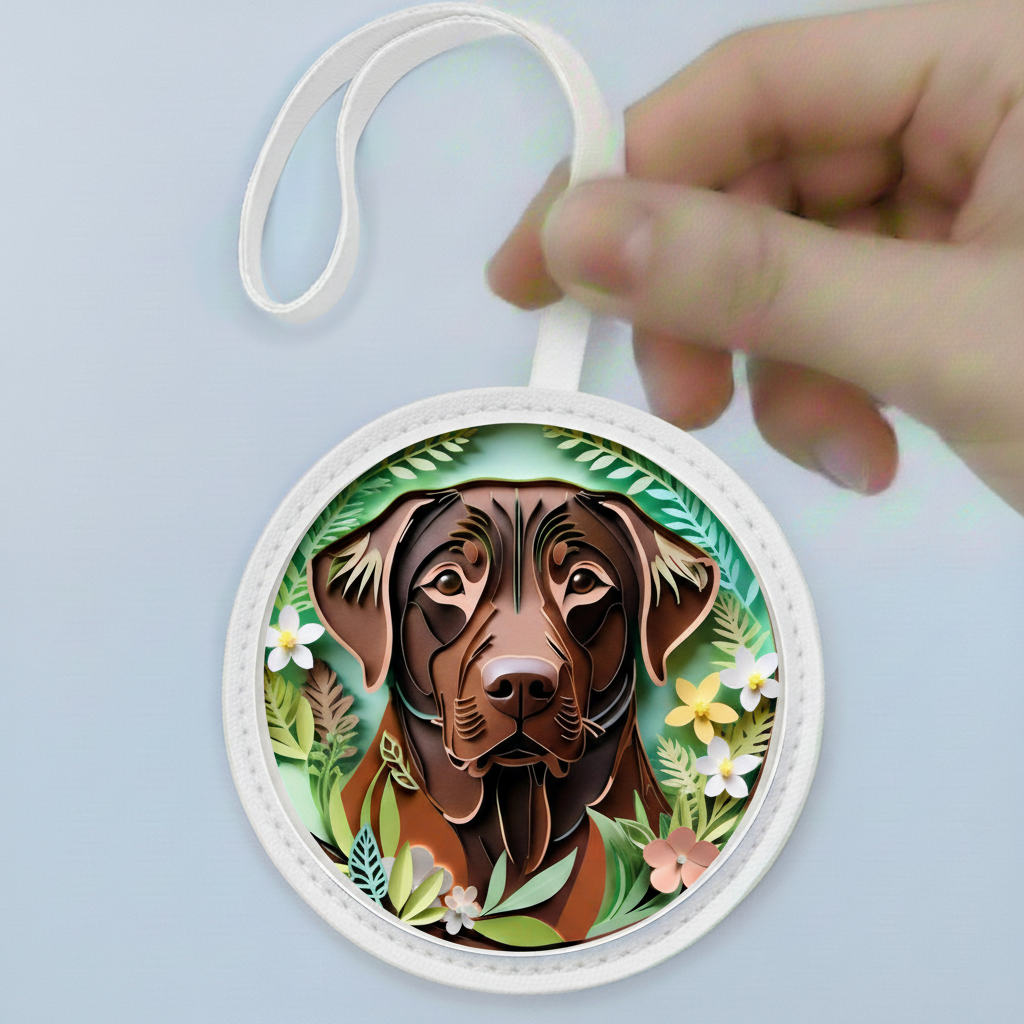 Chocolate Labrador Leather Bag Charm – Dog Lover Handbag Accessory & Pet Gift