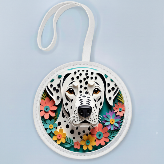 Dalmatian Leather Bag Charm – Spotted Dog Handbag Accessory & Gift for Pet Lovers