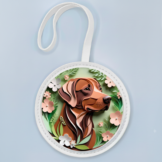 Fox Red Labrador Leather Bag Charm – Dog Lover Handbag Accessory
