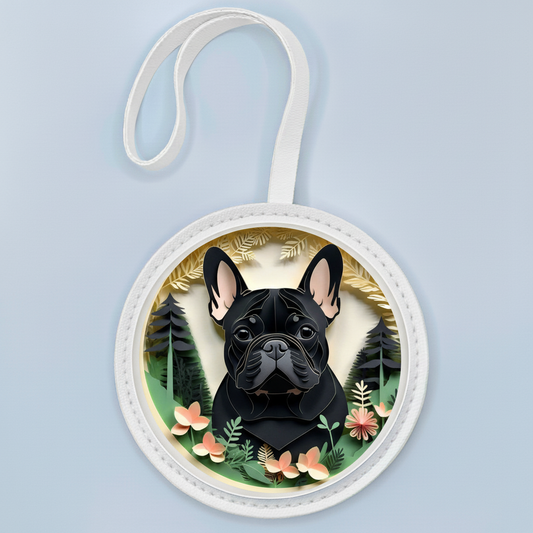 Black French Bulldog Leather Bag Charm – Cute Frenchie Purse Accessory