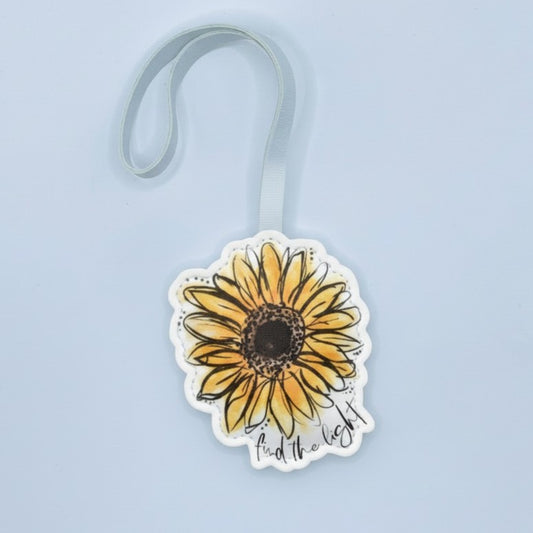 Handmade Sunflower Leather Bag Charm – Cute Flower Keychain for Women & Girls – Handmade Animal Purse Keychain Accessory for Tote & Handbag