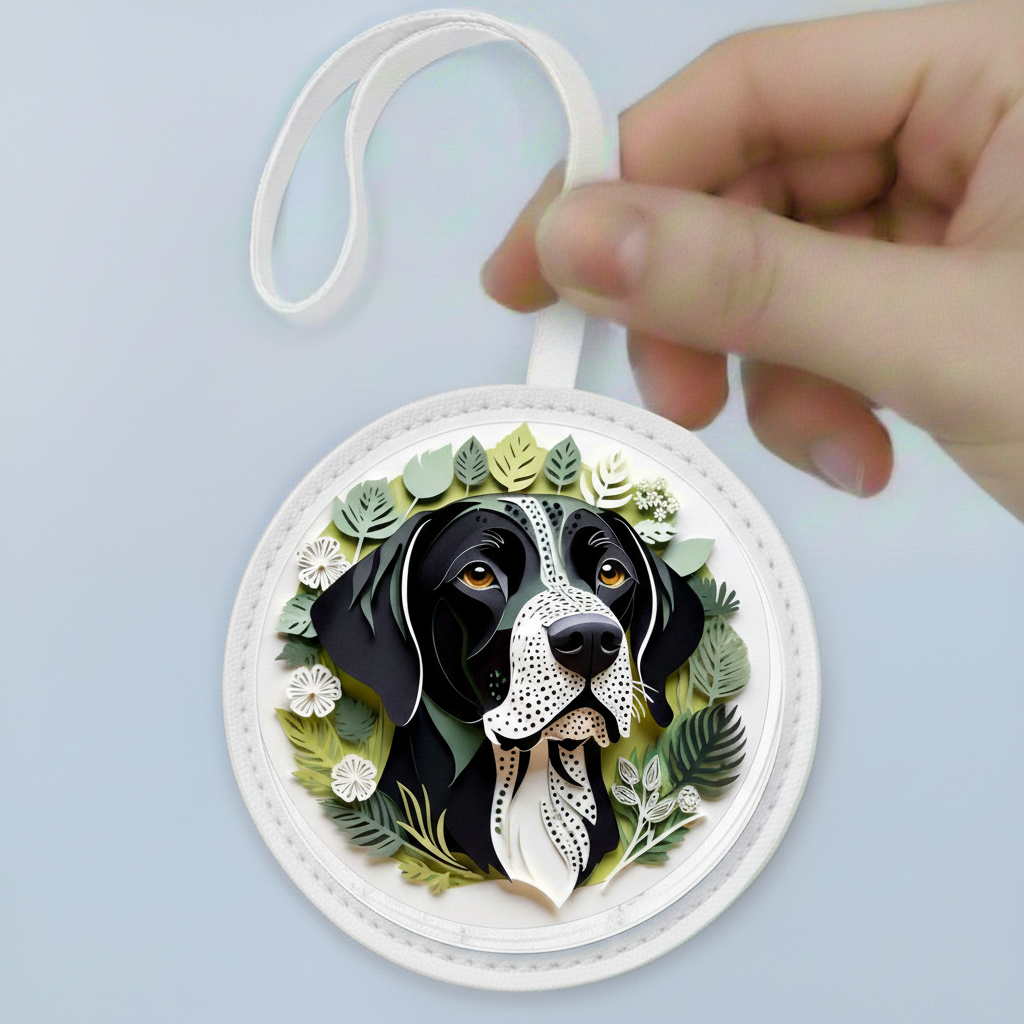 German Shorthaired Pointer Leather Bag Charm – Hunting Dog Purse Accessory