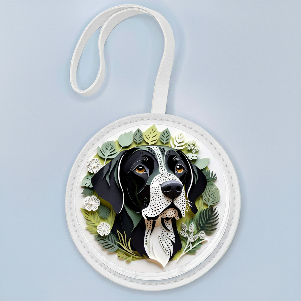 German Shorthaired Pointer Leather Bag Charm – Hunting Dog Purse Accessory