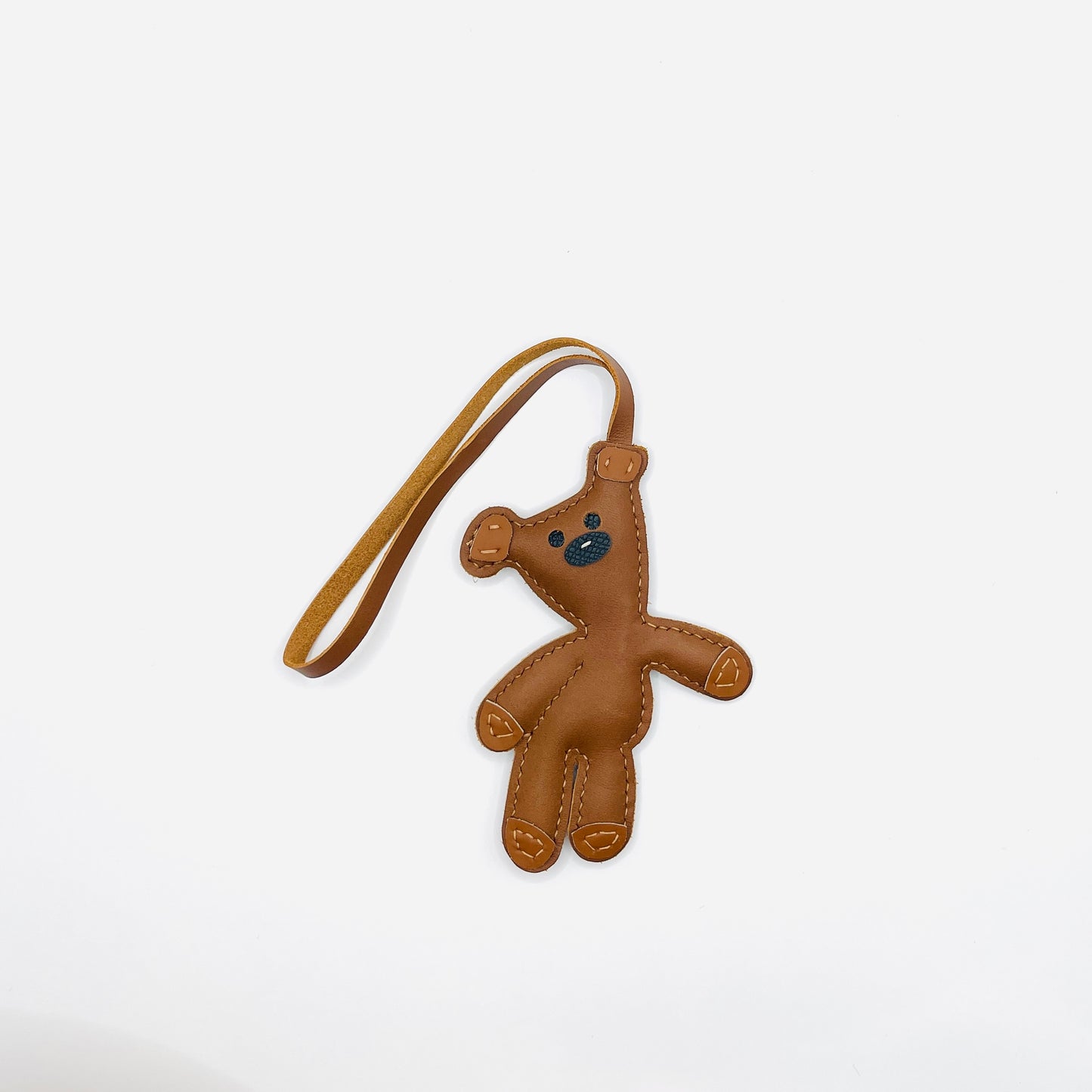MR. BEAN TEDDY CHARM – Handmade Animal Purse Keychain Accessory for Tote & Handbags