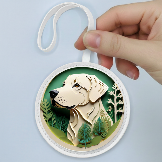 Personalized Dog Mom Gift – Labrador Retriever Bag Charm in Leather